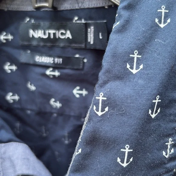 Nautica large cotton anchors button down. - Picture 3 of 5